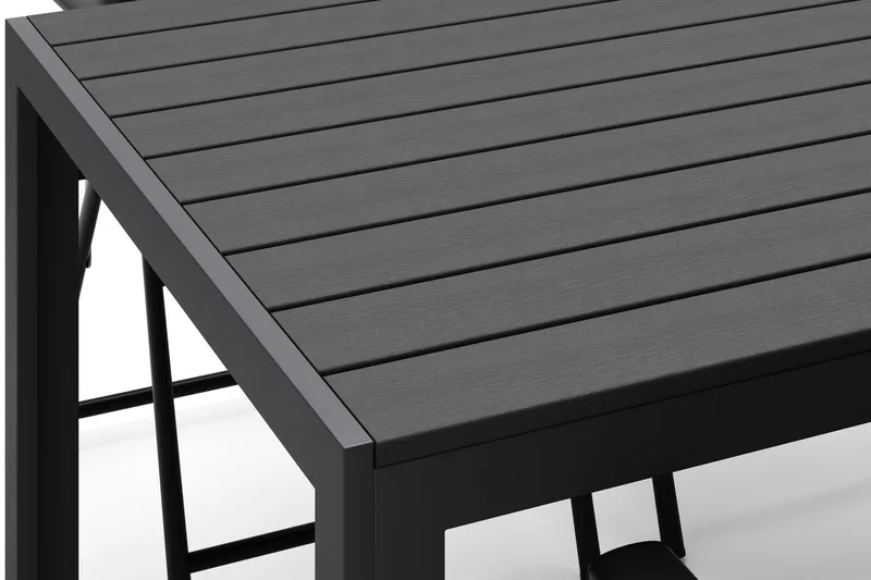 Siri Matbord 205 cm med 6 Sanna Matstolar - Svart - Utemöbler - Utegrupp - Matgrupper utomhus