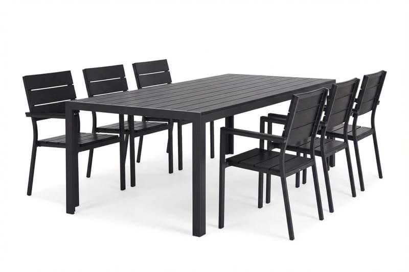 Siri Matgrupp utomhus 205 cm med 6 Tunis Aintwood Stolar