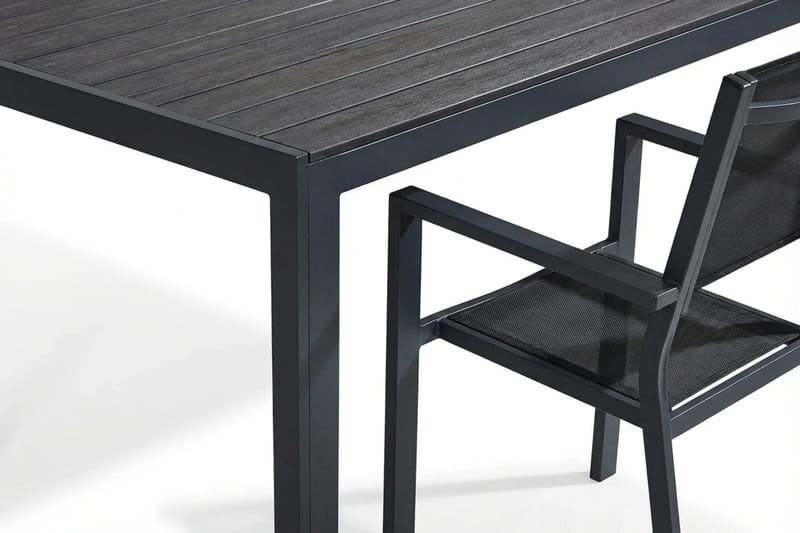 Siri Matgrupp utomhus 205 cm med 6 Tunis Stapelstolar - Utemöbler - Utegrupp - Matgrupper utomhus