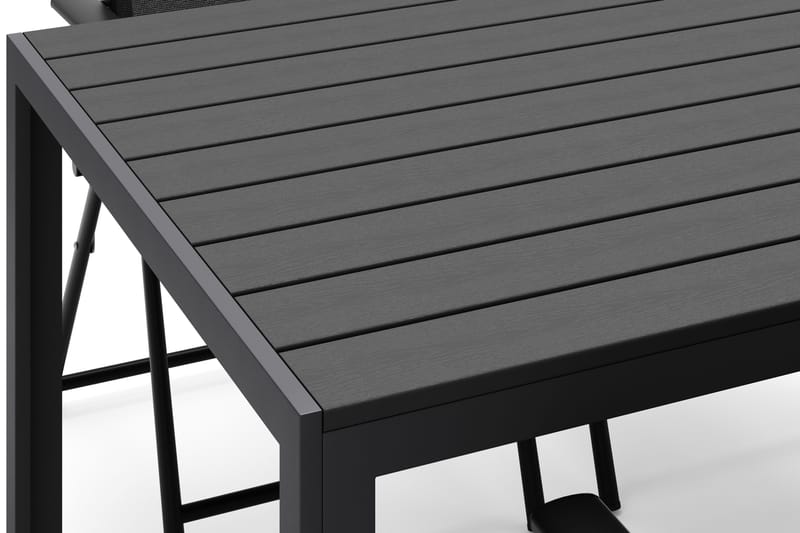 Siri Rektangulärt utebord 150 cm med 4 Sanna utestolar - Svart - Utemöbler - Utegrupp - Matgrupper utomhus