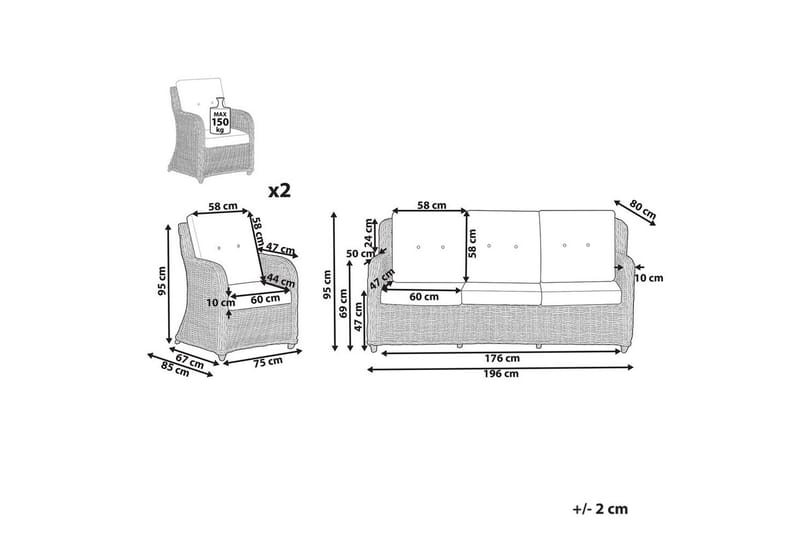 Soffgrupp Alessano - Utemöbler - Utegrupp - Loungegrupp