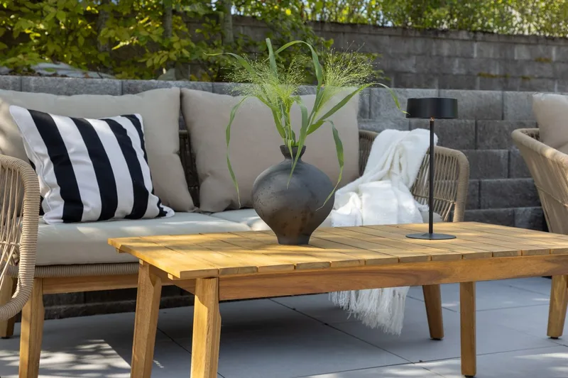 Soffgrupp Chania 2-sits Soffa + 2 Fåtöljer med bord Utomhus - Brun - Utemöbler - Utegrupp - Loungegrupp