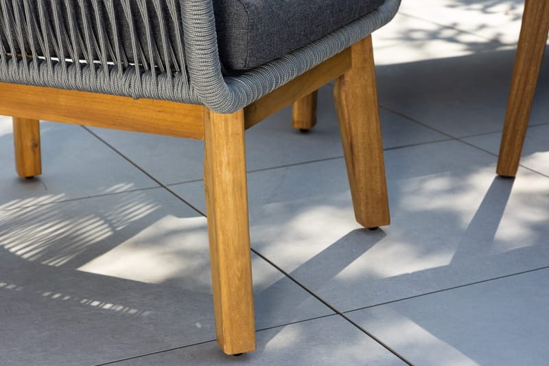 Soffgrupp Chania 2-sits Soffa + 2 Fåtöljer med bord Utomhus - Grå - Utemöbler - Utegrupp - Loungegrupp