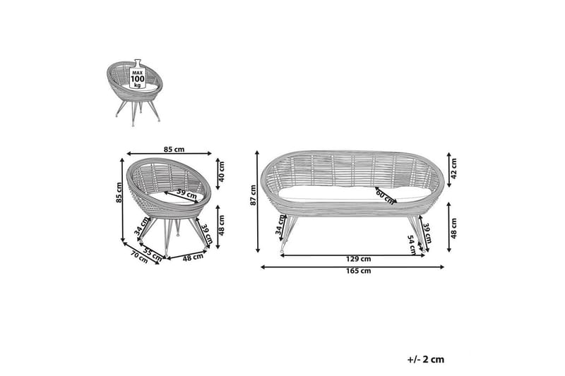 Soffgrupp Maratea 2-Sits - 2-Sits - Utemöbler - Utegrupp - Loungegrupp
