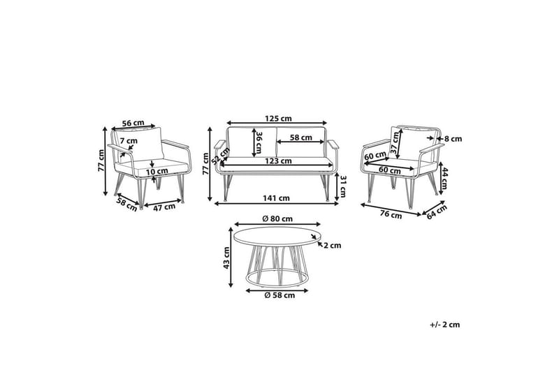 Soffgrupp Montesilvano - Utemöbler - Utegrupp - Loungegrupp