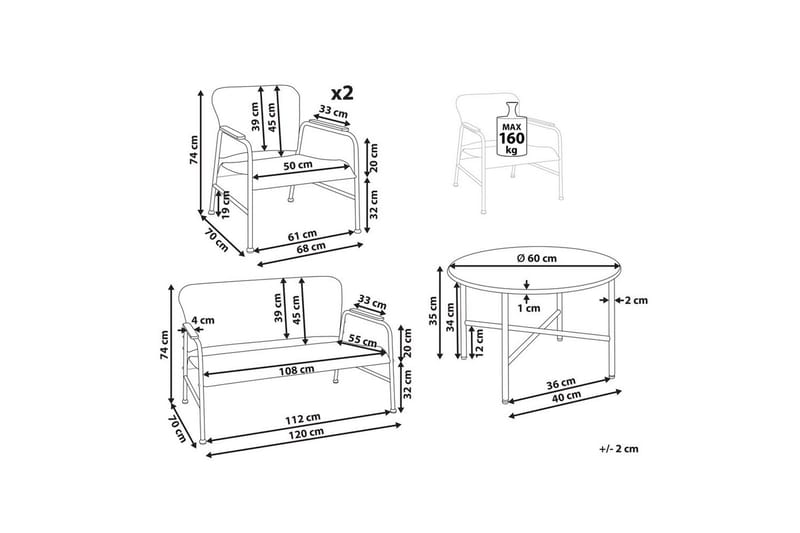 Soffgrupp Ofanto - Utemöbler - Utegrupp - Loungegrupp