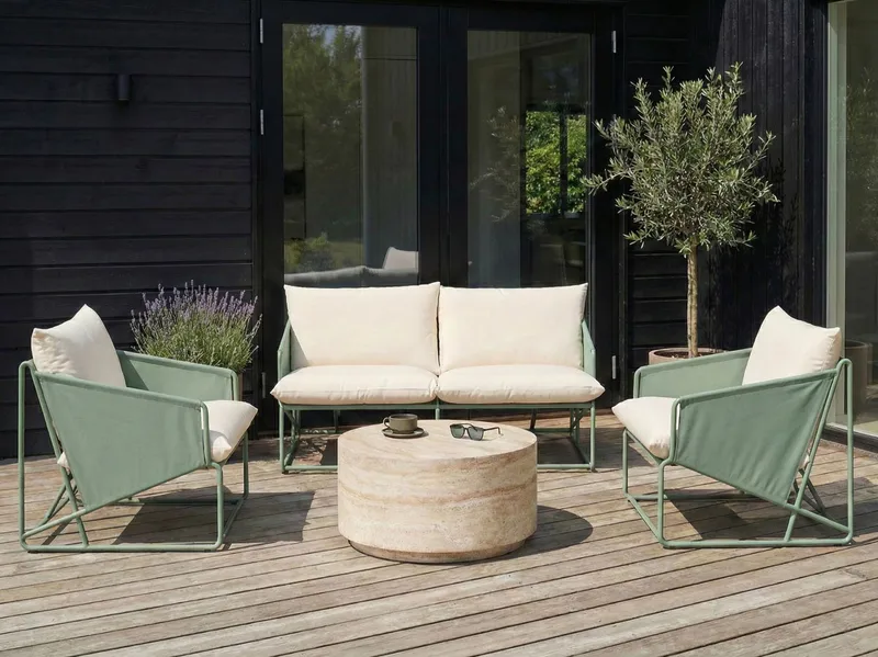 Soffgrupp utomhus 4-Sits Ponte - Grön/Beige - Utemöbler - Utegrupp - Loungegrupp