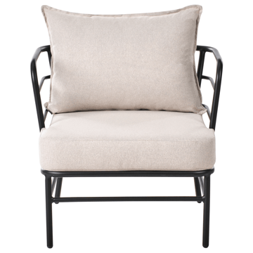 Soffgrupp utomhus 5-Sits Ponzone - Beige/Svart - Utemöbler - Utegrupp - Loungegrupp