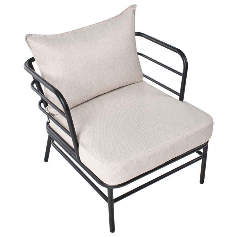 Soffgrupp utomhus 5-Sits Ponzone - Beige/Svart - Utemöbler - Utegrupp - Loungegrupp