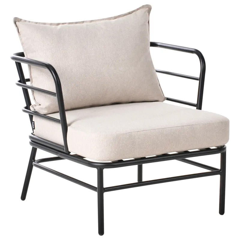 Soffgrupp utomhus 5-Sits Ponzone - Beige/Svart - Utemöbler - Utegrupp - Loungegrupp