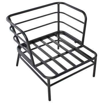 Soffgrupp utomhus 5-Sits Ponzone - Beige/Svart - Utemöbler - Utegrupp - Loungegrupp