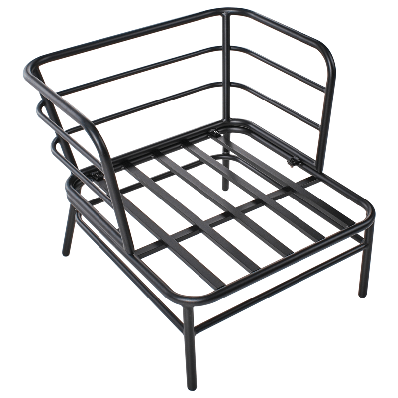 Soffgrupp utomhus 5-Sits Ponzone - Beige/Svart - Utemöbler - Utegrupp - Loungegrupp