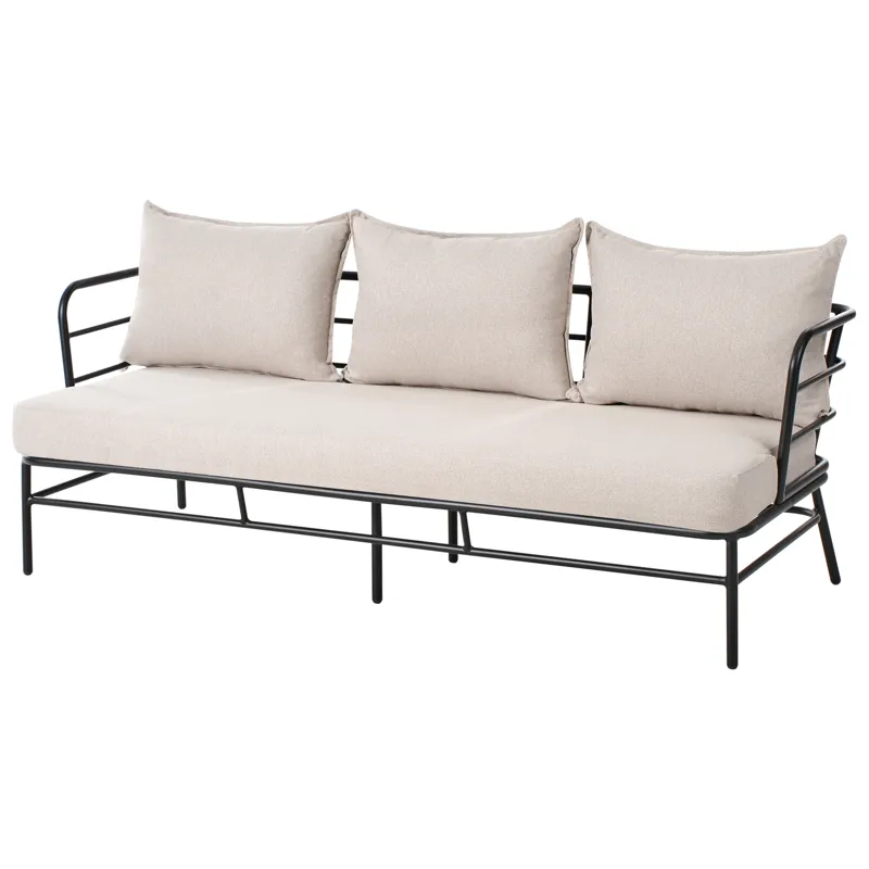 Soffgrupp utomhus 5-Sits Ponzone - Beige/Svart - Utemöbler - Utegrupp - Loungegrupp