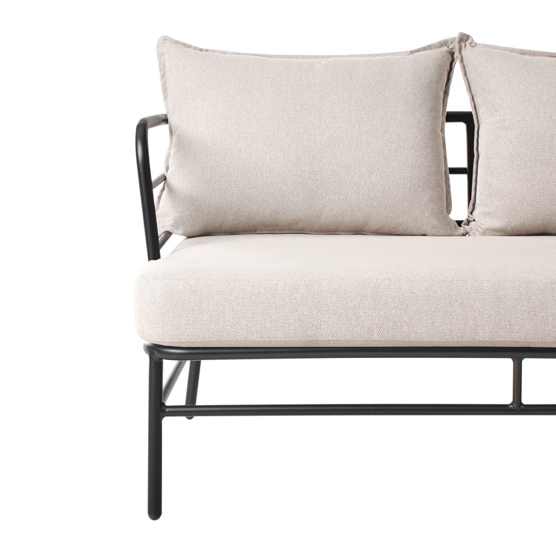 Soffgrupp utomhus 5-Sits Ponzone - Beige/Svart - Utemöbler - Utegrupp - Loungegrupp