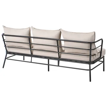 Soffgrupp utomhus 5-Sits Ponzone - Beige/Svart - Utemöbler - Utegrupp - Loungegrupp