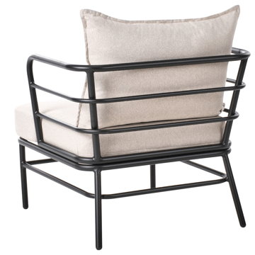 Soffgrupp utomhus 5-Sits Ponzone - Beige/Svart - Utemöbler - Utegrupp - Loungegrupp
