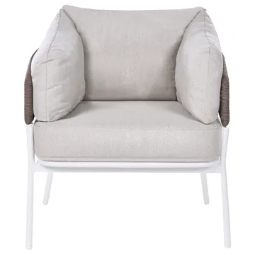 Soffgrupp utomhus 7-Sits Robella med Bord - Beige/Vit/Brun - Utemöbler - Utegrupp - Loungegrupp