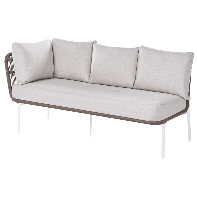 Soffgrupp utomhus 7-Sits Robella med Bord - Beige/Vit/Brun - Utemöbler - Utegrupp - Loungegrupp