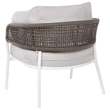 Soffgrupp utomhus 7-Sits Robella med Bord - Beige/Vit/Brun - Utemöbler - Utegrupp - Loungegrupp