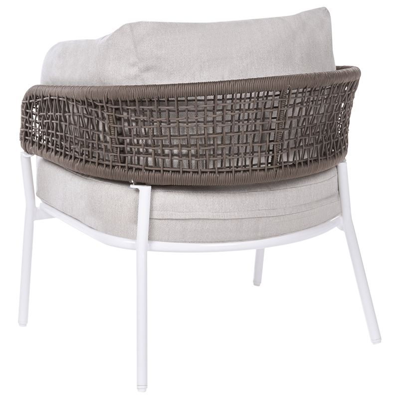 Soffgrupp utomhus 7-Sits Robella med Bord - Beige/Vit/Brun - Utemöbler - Utegrupp - Loungegrupp