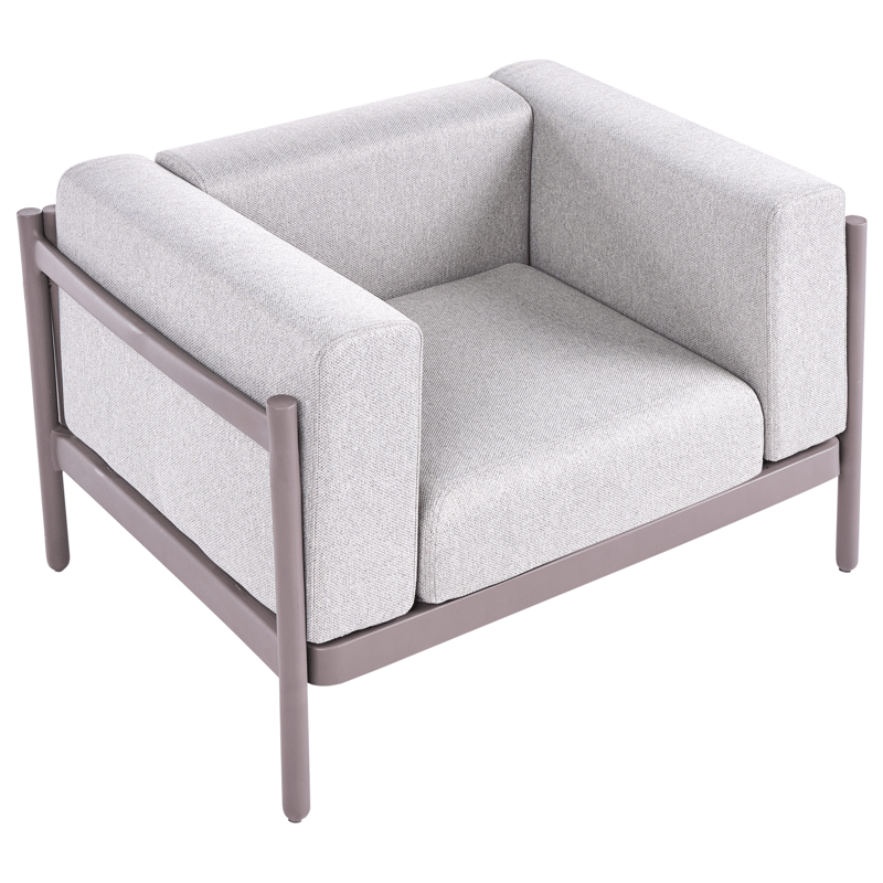 Soffgrupp utomhus med Bord 4-Sits Ferretti - Grå/Beige - Utemöbler - Utegrupp - Loungegrupp