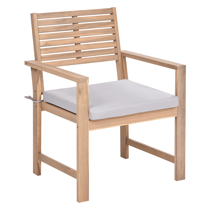 Soffgrupp utomhus med Bord 4-Sits Fiames Akaciaträ - Brun/Grå - Utemöbler - Utegrupp - Loungegrupp