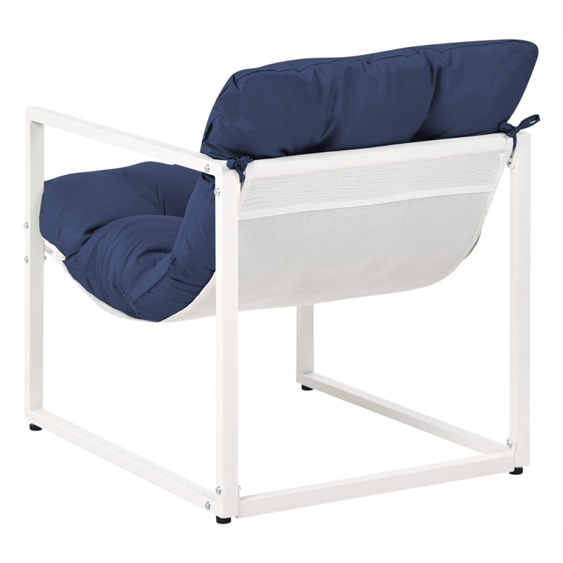 Soffgrupp utomhus med Bord 4-Sits Garda - Blå/Vit - Utemöbler - Utegrupp - Loungegrupp