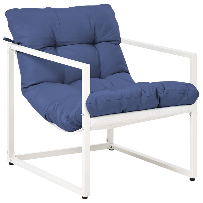 Soffgrupp utomhus med Bord 4-Sits Garda - Blå/Vit - Utemöbler - Utegrupp - Loungegrupp