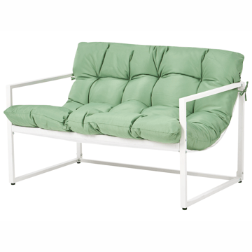 Soffgrupp utomhus med Bord 4-Sits Garda - Grön/Vit - Utemöbler - Utegrupp - Loungegrupp