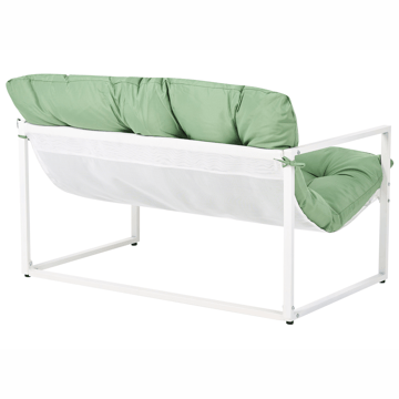 Soffgrupp utomhus med Bord 4-Sits Garda - Grön/Vit - Utemöbler - Utegrupp - Loungegrupp