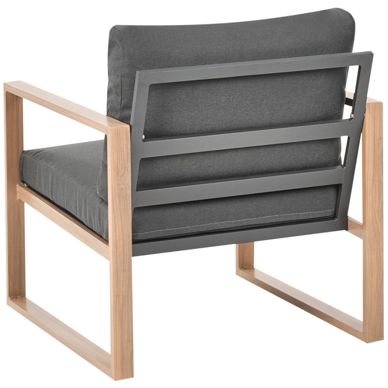 Soffgrupp utomhus med Bord 5-Sits Gelso - Grå/Brun - Utemöbler - Utegrupp - Loungegrupp