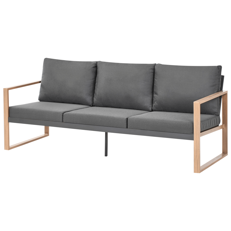 Soffgrupp utomhus med Bord 5-Sits Gelso - Grå/Brun - Utemöbler - Utegrupp - Loungegrupp