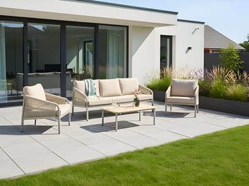 Soffgrupp utomhus med Bord 5-Sits Murato - Beige - Utemöbler - Utegrupp - Loungegrupp