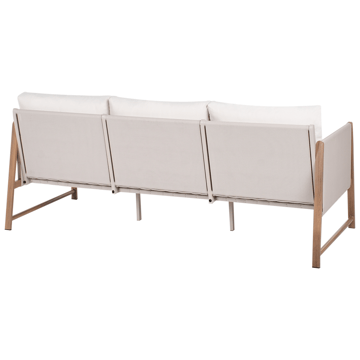 Soffgrupp utomhus med Bord och Fotpall 5-Sits Nola - Beige/Brun - Utemöbler - Utegrupp - Loungegrupp