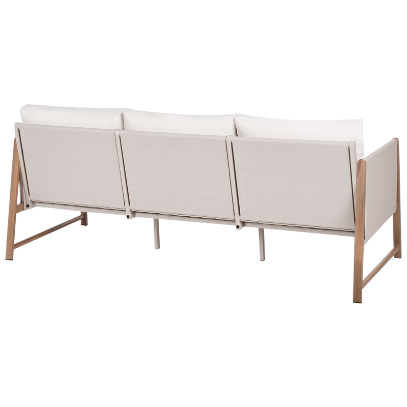 Soffgrupp utomhus med Bord och Fotpall 5-Sits Nola - Beige/Brun - Utemöbler - Utegrupp - Loungegrupp