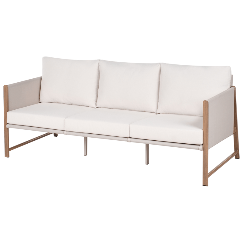 Soffgrupp utomhus med Bord och Fotpall 5-Sits Nola - Beige/Brun - Utemöbler - Utegrupp - Loungegrupp