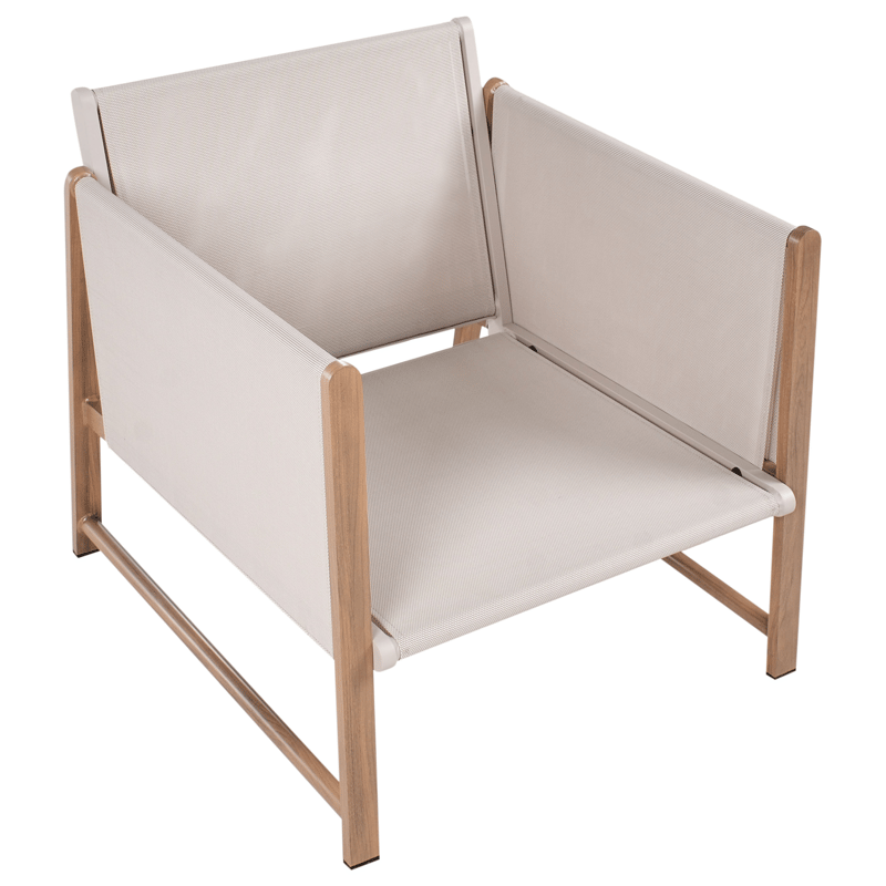 Soffgrupp utomhus med Bord och Fotpall 5-Sits Nola - Beige/Brun - Utemöbler - Utegrupp - Loungegrupp