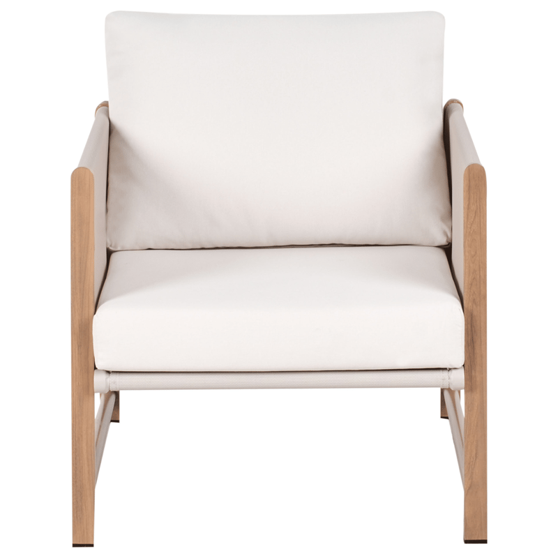 Soffgrupp utomhus med Bord och Fotpall 5-Sits Nola - Beige/Brun - Utemöbler - Utegrupp - Loungegrupp