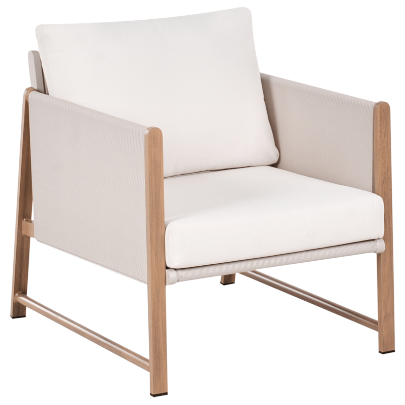 Soffgrupp utomhus med Bord och Fotpall 5-Sits Nola - Beige/Brun - Utemöbler - Utegrupp - Loungegrupp