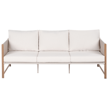 Soffgrupp utomhus med Bord och Fotpall 5-Sits Nola - Beige/Brun - Utemöbler - Utegrupp - Loungegrupp