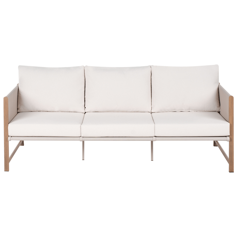 Soffgrupp utomhus med Bord och Fotpall 5-Sits Nola - Beige/Brun - Utemöbler - Utegrupp - Loungegrupp