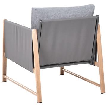 Soffgrupp utomhus med Bord och Fotpall 5-Sits Nola - Grå/Brun - Utemöbler - Utegrupp - Loungegrupp