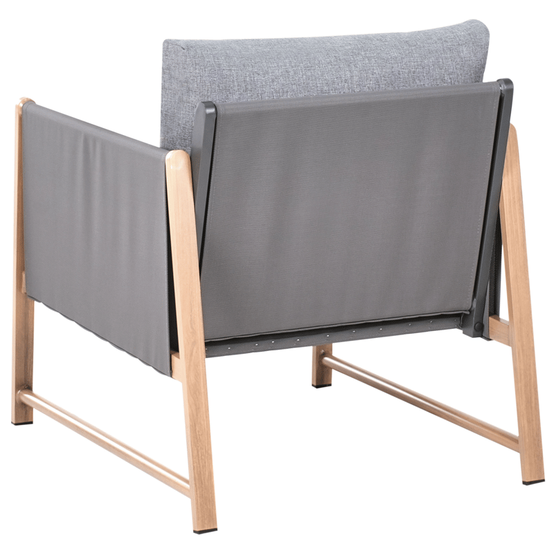 Soffgrupp utomhus med Bord och Fotpall 5-Sits Nola - Grå/Brun - Utemöbler - Utegrupp - Loungegrupp