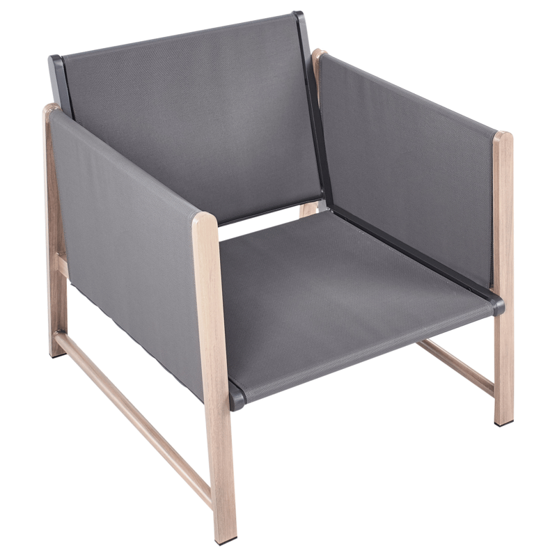 Soffgrupp utomhus med Bord och Fotpall 5-Sits Nola - Grå/Brun - Utemöbler - Utegrupp - Loungegrupp