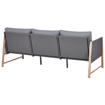 Soffgrupp utomhus med Bord och Fotpall 5-Sits Nola - Grå/Brun - Utemöbler - Utegrupp - Loungegrupp
