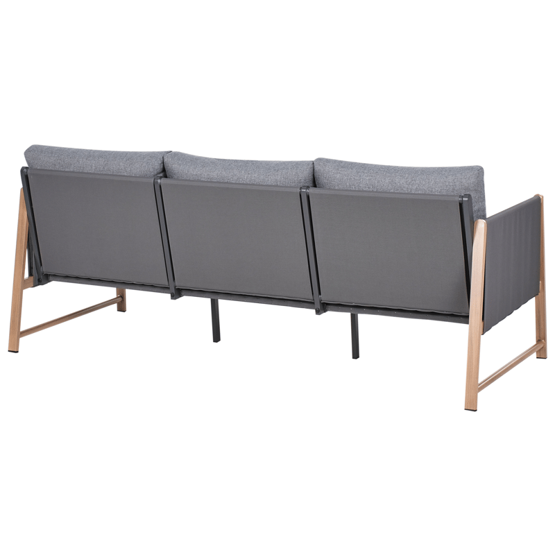 Soffgrupp utomhus med Bord och Fotpall 5-Sits Nola - Grå/Brun - Utemöbler - Utegrupp - Loungegrupp