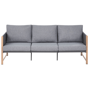 Soffgrupp utomhus med Bord och Fotpall 5-Sits Nola - Grå/Brun - Utemöbler - Utegrupp - Loungegrupp