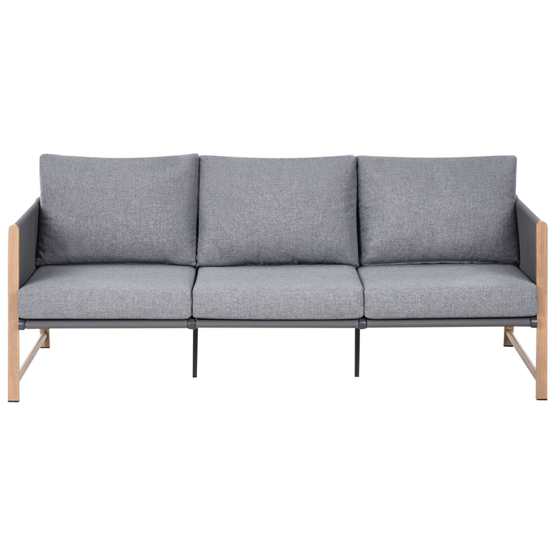 Soffgrupp utomhus med Bord och Fotpall 5-Sits Nola - Grå/Brun - Utemöbler - Utegrupp - Loungegrupp