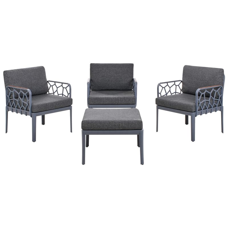 Soffset Eriche - Grå, brun - Utemöbler - Utegrupp - Loungegrupp