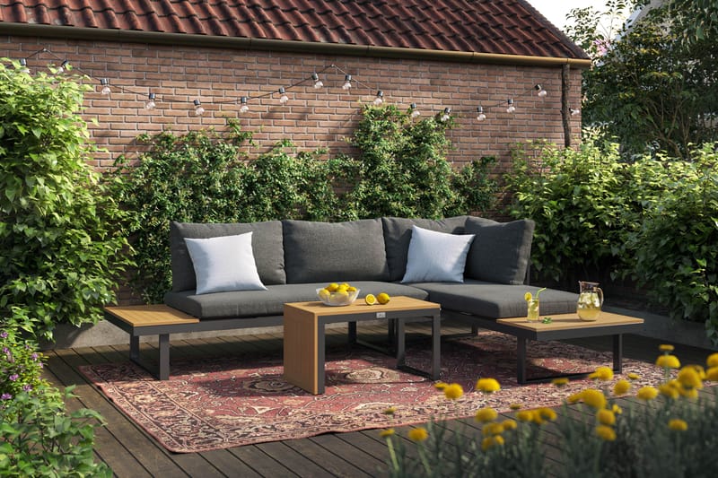 Sonia Soffgrupp Utomhus  4-sits - Grå - Utemöbler - Utegrupp - Loungegrupp